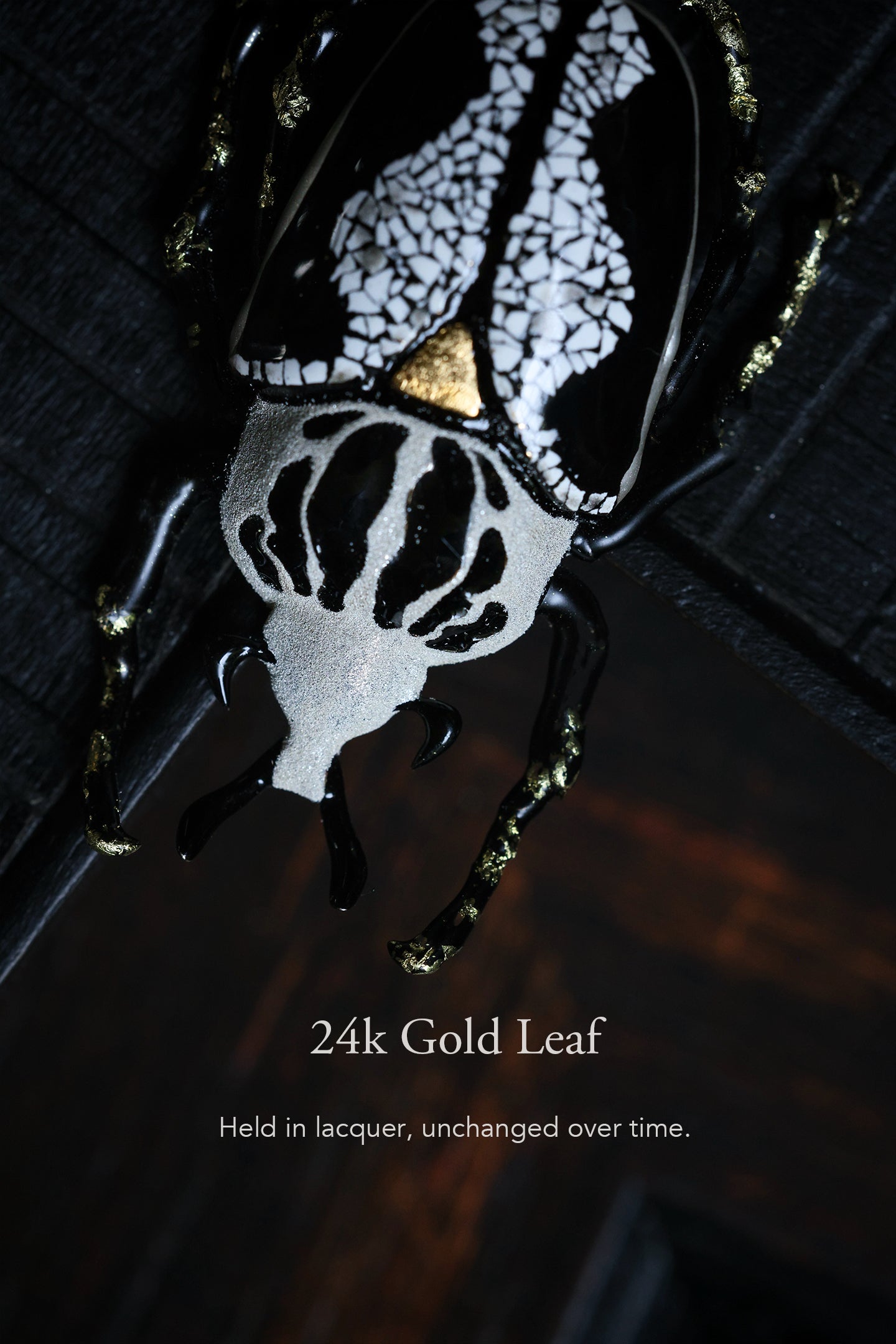 Goliath Beetle — Lacquer Brooch