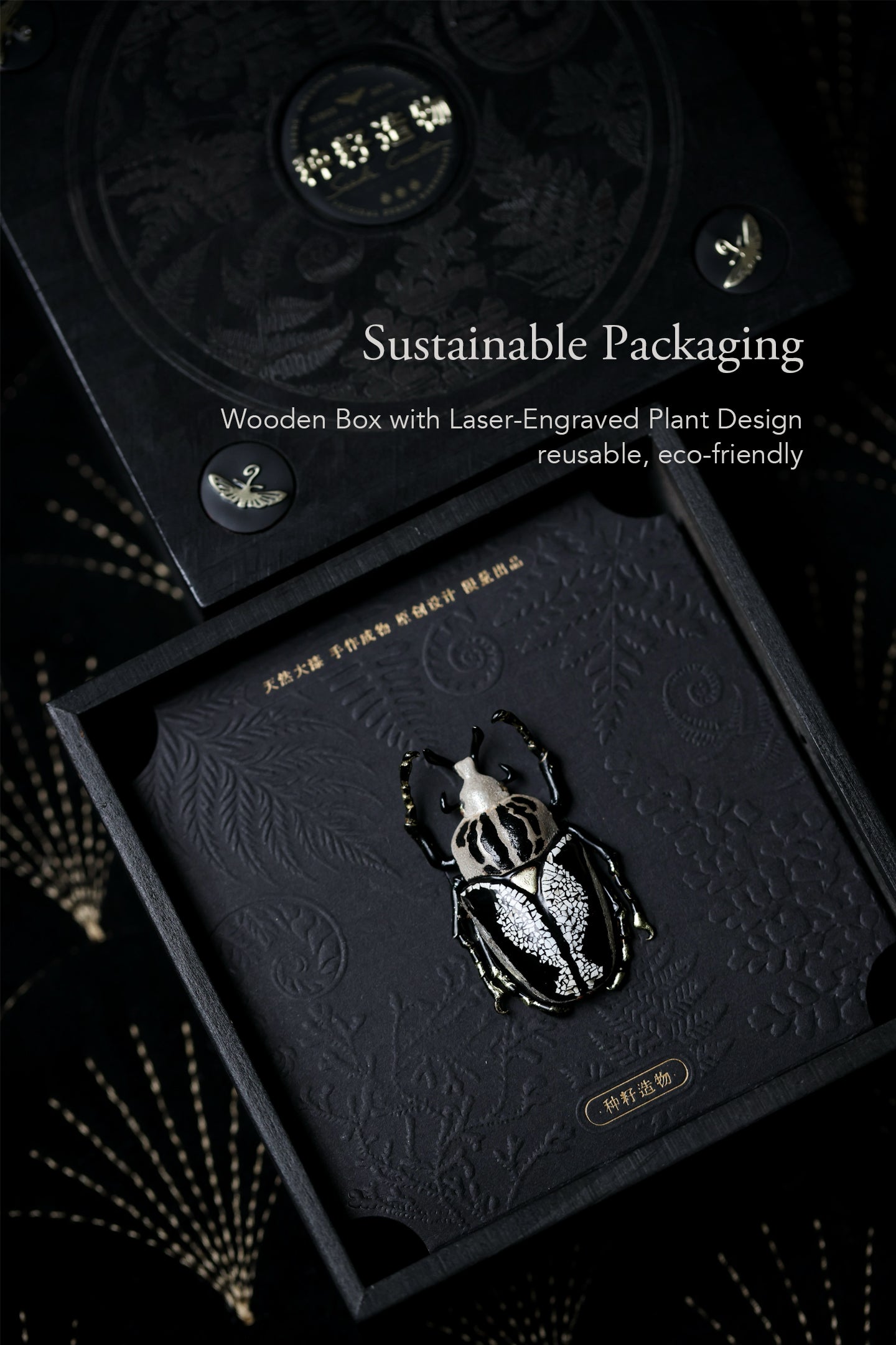 Goliath Beetle — Lacquer Brooch